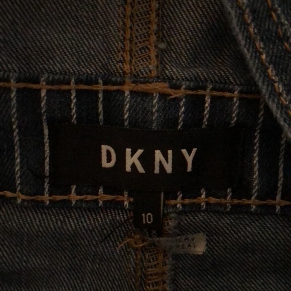 GIRLS - DKNY Stripe Short Overalls - Size 10 - Picture 6 of 9